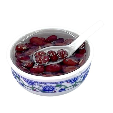 4 cm Miniatyrmatmodell Hög Simulation Artificiell Skål Dukkhus Mat Dekoration Röda Bönor Gröt