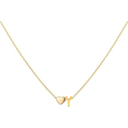 Initialer hjerteformet halskæde, titanium stål hjertevedhæng, personlig initialnavn halskæde til kvinder.