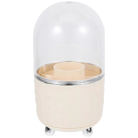 Makeup Børsteholdere Stor Kapacitet 360 Graders Roterende Øjenskyggebørste Organizer Kosmetik Opbevaring Støvtæt Cylindrisk Moderne Stil 1 Sæt