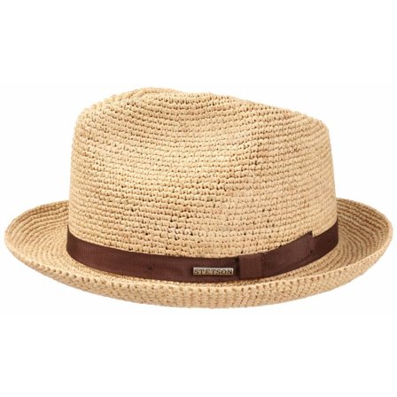 Stetson Player Raffia Crochet Men hats Beige 61/XL