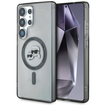 Karl Lagerfeld Knapp Karl & Choupette Logo MagSafe Samsung Galaxy S25 Ultra fodral svart