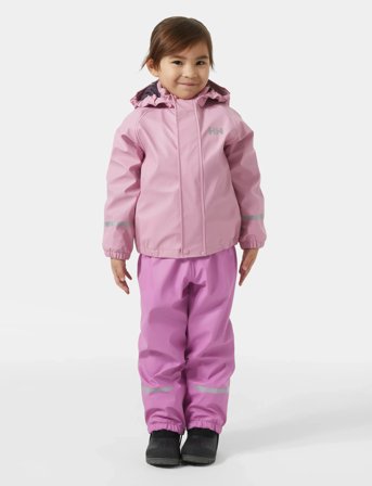 Helly Hansen K Bergen Fleece Pu Rainset 2.0 - Pink - 98