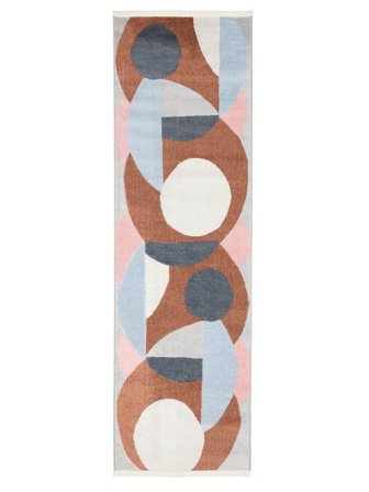 Geometric Washable Small Aria Rug - Terracotta 80X250 Modern Style