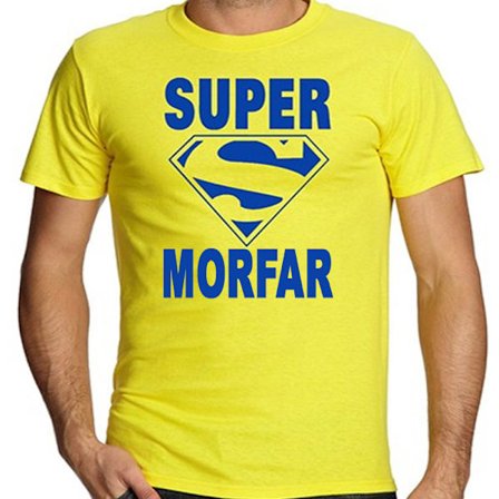 Morfar T-shirt Sverige Gul Super Pappa design