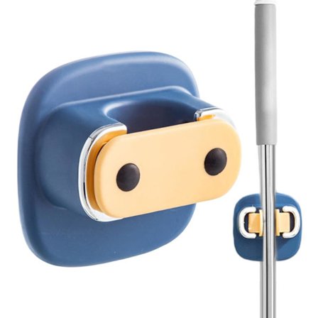 Kostholder, veggmontert kostholder - selvklebende kost- og mopporganisator uten boring, hengende kompatibel balkong, bad, garasje, kjøkken