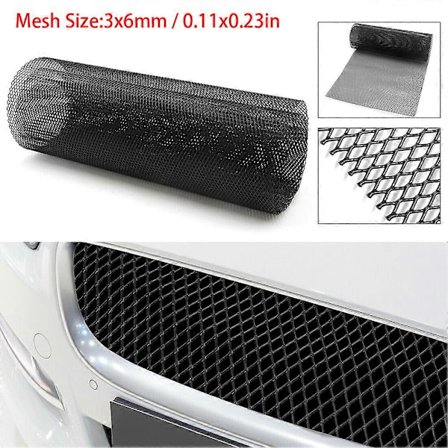 Universal 3*6MM Bil Främre Stötfångare Grill Ventil Bil Tuning Romboide Grill Plåt Metall Legering Nät 100*33cm