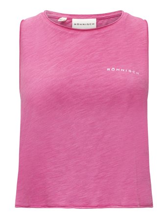 Slub Cropped Tank Pink Röhnisch