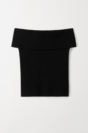 Soft Goat - Off shoulder top - Women cashmere sweater - L - Black