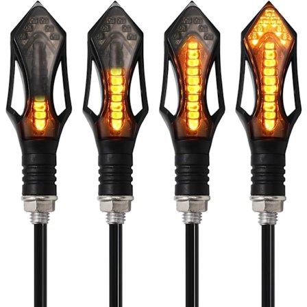 4 stk. Motorcykel Blinklys Flydende Motorcykel Blinklys Blinklys 12V 12LEDs Pærer til Motorcykel, Scooter