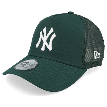 New Era - Verde trucker Gorra - New York Yankees League Essential Dark Green/White A-Frame Trucker @ Hatstore