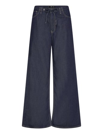 Mango | Wide Leg Denim Trousers With Belt | S
