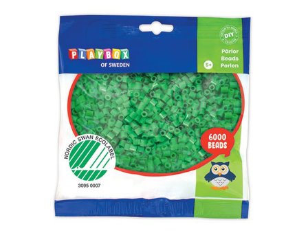 PLAYBOX Rörpärlor grön 6000/fp - Lyreco - Skola och förskola - Hobbymaterial - Nabbipärlor - Rörpärlor