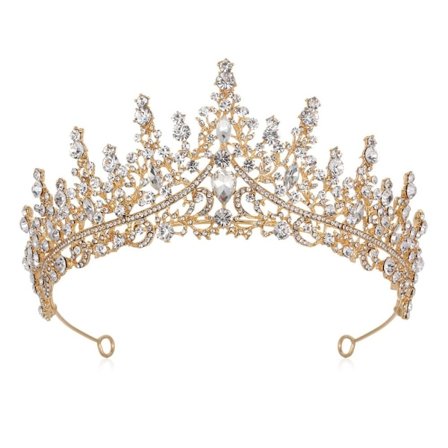Alloy Crown Bryllupstiara Krystall Rhinestone Crown GULL