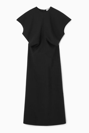 COS Women's Spiral Seam Maxi Dress in Black