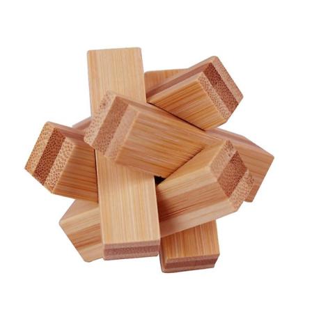 3D-puinen palapeli Iq-haaste Aivoriihi Lukko Logiikka Älyllinen opetuslelu Palapeli Poistaminen Kokoaminen Kuutio(Puusolmu)