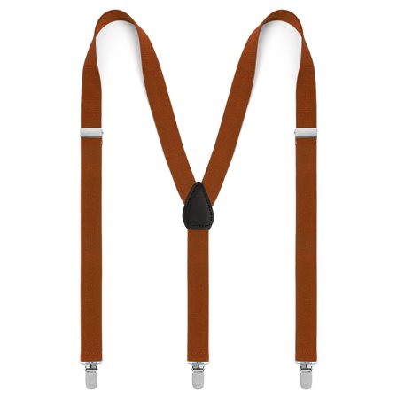 XL Brune Seler med Klips for menn - Bukseseler med klyper