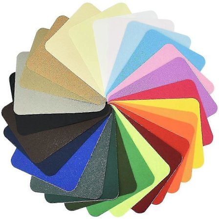 Strygemærker, 26 stk. farverige tøj twill stofmærker, strygemærker til børn og voksne