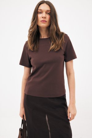 NA-KD Regular Fit T-Shirt - T-shirts - Brun - XL