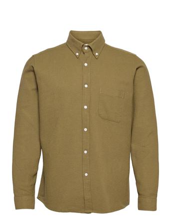 Mod Button Down L/S Shirt Green Far Afield