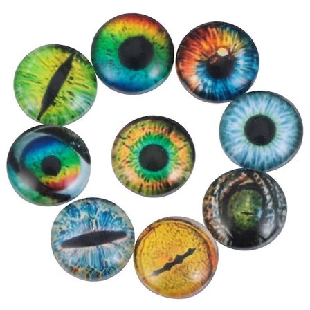 100 st Runda Glasögonklistermärken DIY Smycken Dekaler (10mm)