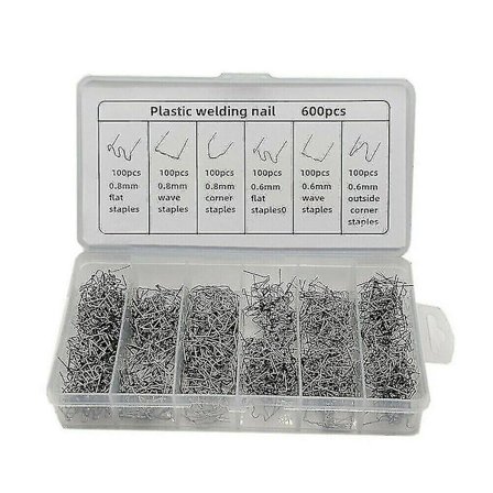 600 stk plast reparasjonsmaskin sveising varm stiftemaskin støtfanger fender sveiser stifter sett
