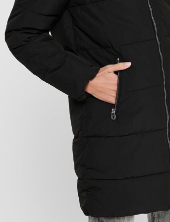 ONLY Onldolly Long Puffer Coat Otw Noos - Black - XS