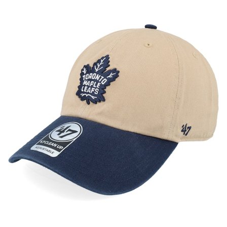 47 Brand - Beis unconstructed Gorra - Toronto Maple Leafs NHL Tone 47 Clean Up Khaki/Navy Dad Cap @ Hatstore