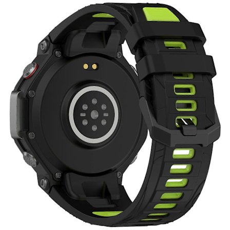 Armband för Huami Amazfit T-Rex 3 Klocka, Tvåfärgad Silikon Andningsbart Sportband - Orange+Svart (FMY)