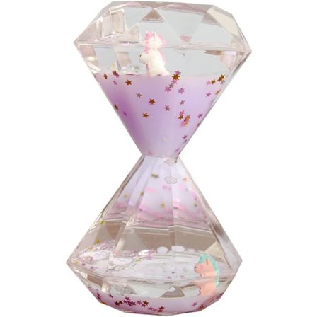 Sandtimer Modell Sandtimer Figur med Litet Djur Dekoration En Storlek Ögonfångande Lila