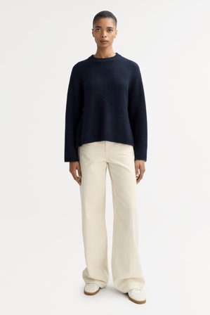 Soft Goat - Chunky crewneck - Kaschmirpullover für Damen - L - Navy