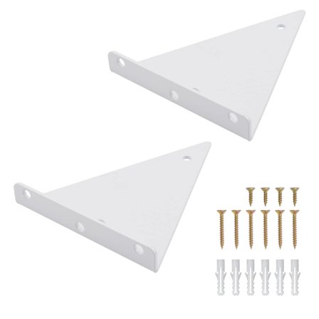 Triangelhylla Konsol, 2 st Tunga Triangel Dolda Hylla Konsol, Väggmonterad Flytande Bordstöd för Hylla Stöd Vägg