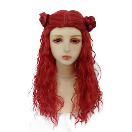 Descendants 4: The Rise of Red Krøllet Bølget Paryk Halloween Fest Cosplay Kostume