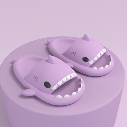 Cartoon Shark Super Soft Tofflor Dam Supermjuka Inomhus Lila-Xin Purple 36-37