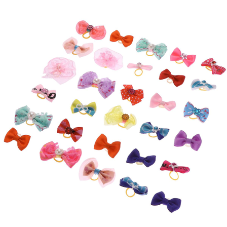 30 kpl Vauvan hiusnauhoja hiusjousia tytöille Koiran hiusjousia tytöille hiusjousia lemmikkieläinten hiusnauhoja 30 kpl 30pcs