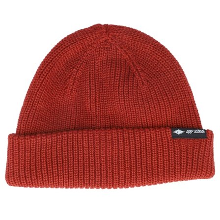 Rip Curl - Rouge cuff Bonnet - Fade Out Icon Shallow Beanie Burnt Red Cuff @ Hatstore