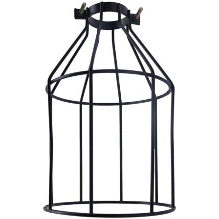 Vintage-lamppuvarjostin, metallilamppuvarjostin, teollinen retro-lintuhäkki lamppuvarjostin musta riippuvalaisin seinävalaisimiin, musta