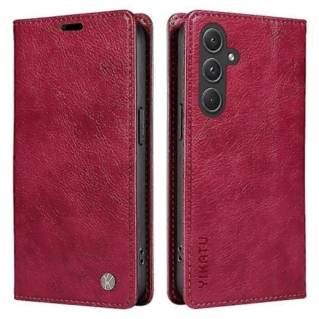 YIKATU YK-006 Fodral för Samsung Galaxy A55 5G Magnetisk Stängning PU Läder+TPU Plånboksställ
