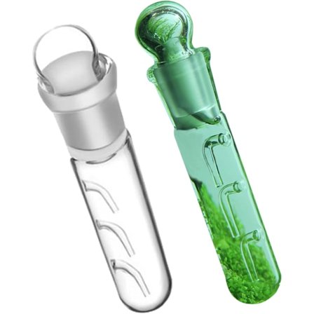 2 gjennomsiktige krystallglass Planaria felle-rør, holdbar orm