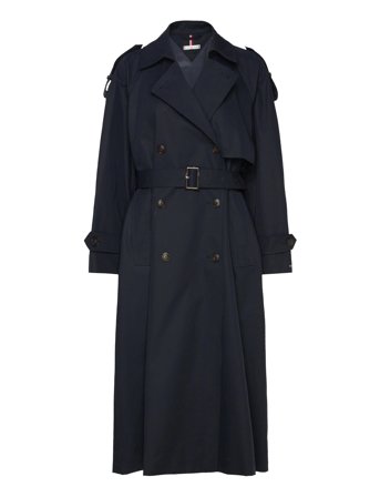 Over D Trench Coat Navy Tommy Hilfiger