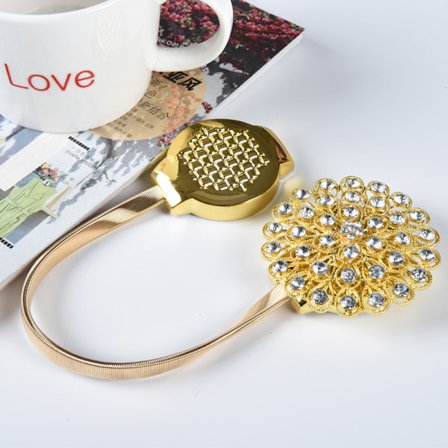 Gardinklips med magnetlås [2-pakning, gullfarget, 6,5*5*2"