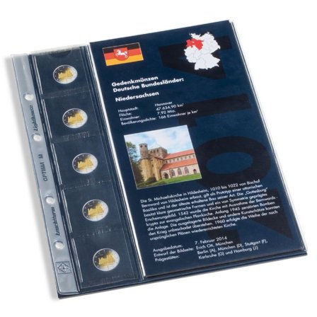 Fortryksblad 2014 til Classic-Album til dt. 2 Euro-Erindringsmønter 'Nieder