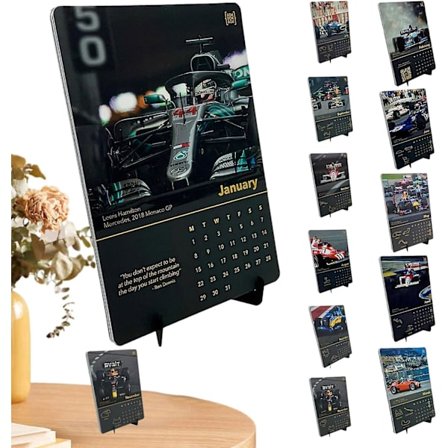 F1 Kalender, F1 Racekalender, F1 Kalender Bordkalender Planlægger, F1 Kalender Til F1 Elsker, Gave Til F1 Racefans