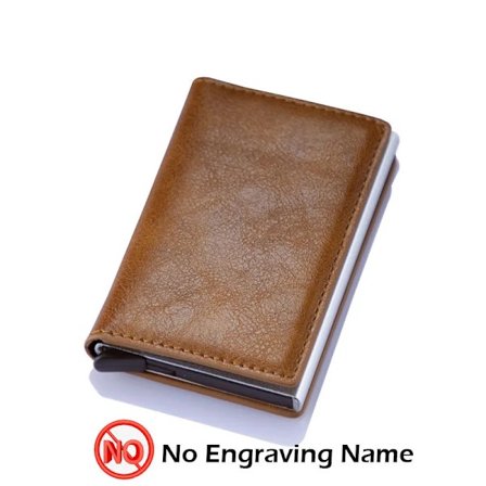 Gravering Anpassat Namn ID Kreditkortshållare Plånböcker Herr Märke Rfid-blockerande Magisk Läder Slim Mini Plånbok Liten Pengaväska
