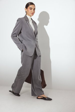 NA-KD Hochgeschnittene Anzughose - Business Hosen - Grau - EU 40