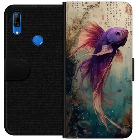 Kompatibelt Plånboksfodral till Huawei Huawei P Smart Z Asiatisk Fisk Koi Japan Akvarium