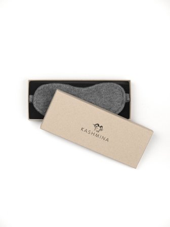 Kashmina - Sovemaske "Sweet dreams" - Mørk grå