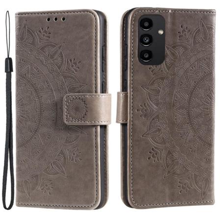 Samsung A13 4g Mandala Plånboksfodral - Grå Grå