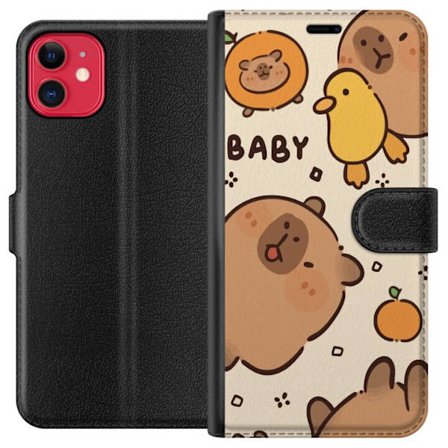 Kompatibelt Lommeboketui til Apple iPhone 11 Kawaii Baby Kapibara