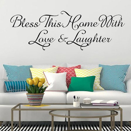 2572cmDecals Bad Veggklistremer Vinyl Klistremerker, Veggklistremer for Stue Familierom Veggklistremer