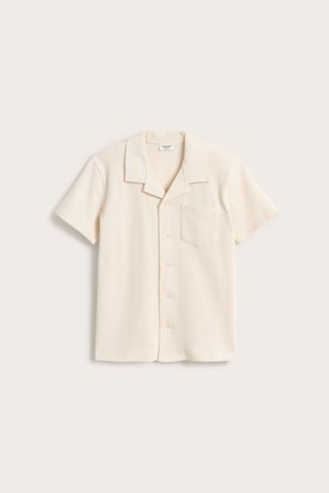 Kappahl | Vohvelipintainen lyhythihainen paita | Vaaleanbeige